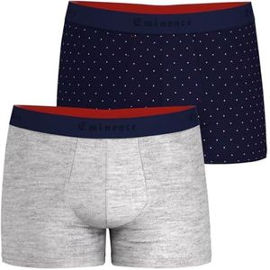 Eminence - Set van 2 - Boxershorts - Chinese Grijs/Print Vlaggen - XXL