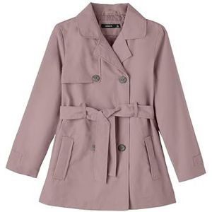 NAME IT Meisjes NKFMADELIN trenchcoat trenchcoat, Deauville Mauve, 116, Deauville Mauve, 116 cm