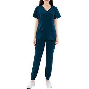MISEMIYA - Sanitair-uniformen voor dames, medische uniformen, medische uniformen, verpleegsters, casaade en broek, Ref. 0053, Blauw, L