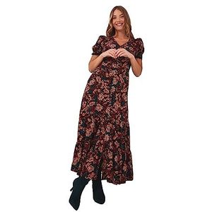 Joe Browns Dames vintage herfst bloemen pofmouw midaxi jurk, veelkleurig, 6, Meerkleurig, 32