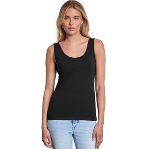 Street One - Strappy Top - Zwart - Katoenmix