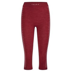 FALKE Dames baselayer-broek Wool-Tech Trend 3/4 W TI wol functioneel materiaal sneldrogend 1 stuk, roze (rood 8644), M