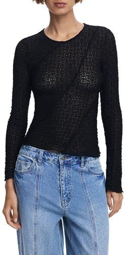 T-shirt - Effen - Langarmshirt - Gerecycled Polyester - Regular Fit