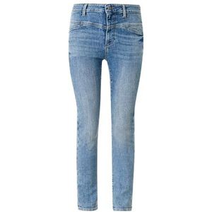 s.Oliver Izabell Skinny, 120.10.202.26.180.2110147, broek voor dames, lichtblauw sretche, maat 36