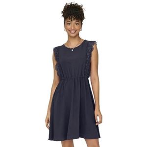 ONLY Dames Onlmette Life Sl Lace Dress WVN zomerjurk, blauw, M