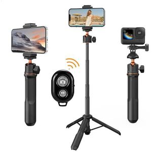 K&F Concept MS11 Selfiestick tafelstatief, 60 cm selfiestick met afstandsbediening, statief voor smartphone, mini-statief, compatibel met iPhone/Samsung/DJI Osmo Action/Insta 360