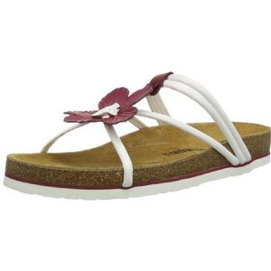 Dr. Brinkmann Dames 700763 slippers, wit wit rood 3, 45 EU