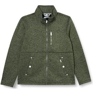 Yuka Heren gebreide fleece jas 18331417, olijf melange, XL, Olive melange, XL