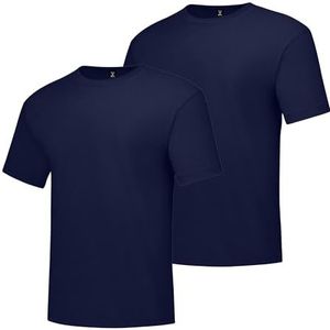 Hanes T-shirt voor heren, marineblauw, 2 stuks, L