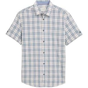 Tom Tailor - 1046088 - Herenhemd - Off White Powder Blue Check