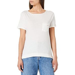 Mexx Dames Linen Relaxed Fit met Pocket T-Shirt, off-white, S