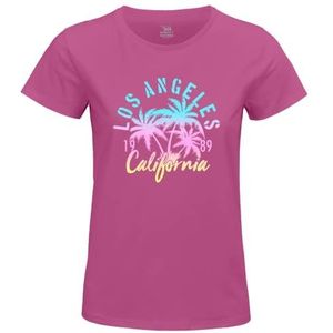 Republic Of California Los Angeles California 1989 WOREPCZTS101 T-shirt voor dames, fuchsia, maat L, Fuchsia, L