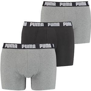 PUMA Boxershorts voor heren, verpakking van 3 stuks, Grey Combo, M
