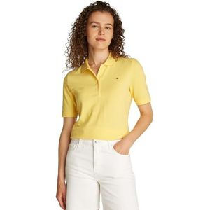 Tommy Hilfiger - Piqué Broek - Stretchkatoen - Knoopsluiting - Geborduurde Vlag