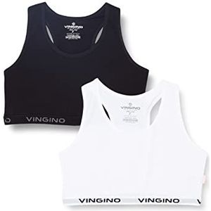 Vingino Meisjesshirt (verpakking van 2), Veelkleurig zwart, 6 Jaar