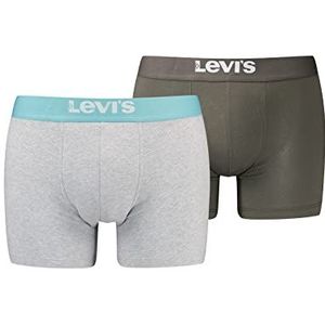 Levi's Solid Basic Boxershort voor heren, blauw/grijs, S