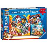 Ravensburger 5048 Paw Patrol 3 x 49 stukjes puzzel voor kinderen vanaf 5 jaar, 0
