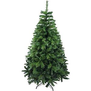 SOLAGUA NAVIDAD Kunstkerstboom extra gevuld met gecombineerde dubbele bladeren 150-240cm met metalen standaard (Groente, 150cm 418Tips)