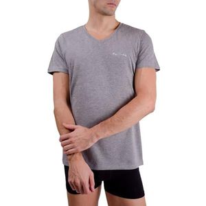 pierre cardin underwear T-shirt voor heren, katoen, Signature T-shirt, V-hals met borduurwerk, grijs, Grijs, XL