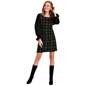 Trendyol Dames mini A-lijn slim fit jurk, Zwart, 60