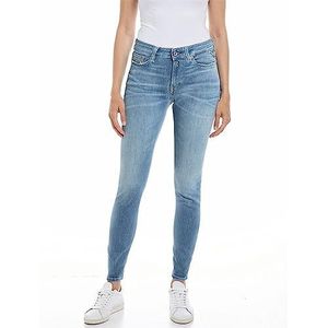 Replay Dames Jeans Luzien Skinny-Fit met Power Stretch, Blauw (Medium Blue 009), 26W / 28L, 009, medium blue., 26W x 28L