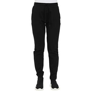 Moschino Dames sweatpants_Shiny Institutional Logo Print en Metallic Effect Hearts On The Back. Casual Pants, zwart, 42