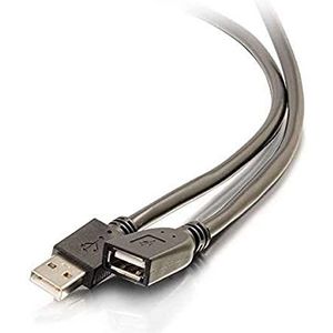 C2G 39935 USB Actieve Verlengkabel - USB 2.0 A Mannelijk naar Een Vrouwelijke Kabel, Plenum CMP-Rated (50 Voet, 15,24 meter), Wit