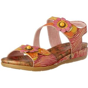 Laura Vita Laliao 54, platte sandalen voor dames, Geel, 37 EU