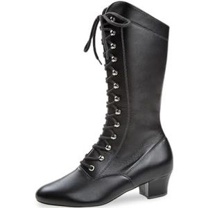 Diamant Garde danslaarzen voor dames 209-434-034-V - glad leer zwart - 280 mm schacht - 3,7 cm blokhak - VarioSpin zool - Made in Germany, zwart, 33.5 EU