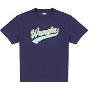 Wrangler Branded Tee T-shirt voor heren, eclipse, S