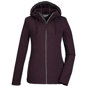 killtec Dames Gebreid fleecejack/jack met capuchon KOW 2 WMN JCKT, dark plum 36, 39677-000