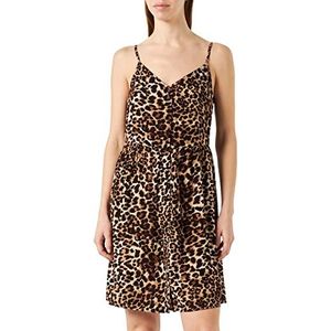 5715367548656 PCTALA Slip Dress NOOS BC Jurk, Indian Tan/AOP: Leo, S, Indiase tan/Aop: leo, S