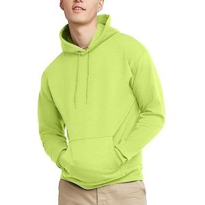 Hanes Heren EcoSmart Hoodie, Midweight Fleece, Pullover Hooded Sweatshirt, Veiligheid Groen, S