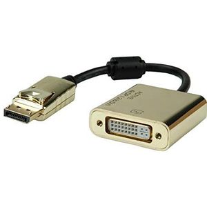 ROLINE GOLD 4K DP-DVI adapter, actief, v1.2, DP ST - DVI BU, retailblister
