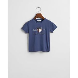 GANT Unisex Kids Archive Shield Ss T-shirt, Marineblauw (Dusty Navy), 92