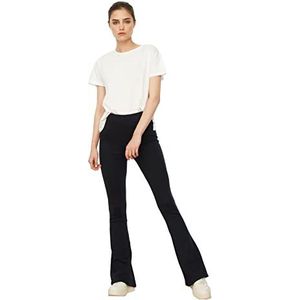 Trendyol Vrouwen Broek Hacivert Flare gebreide broek, Marineblauw, XXL