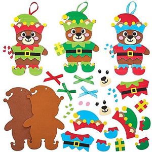 Baker Ross baker ross ax357 gingerbread man mix & match kits - pack of 8,  christmas arts and crafts and christmas decorations for kids