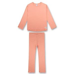 Sanetta Meisjes 245426 Pyjamaset, Peach Amber, 140, Peach Amber, 140 cm