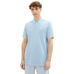 TOM TAILOR Denim Poloshirt voor heren, 32245 - Washed Out Middenblauw, XL