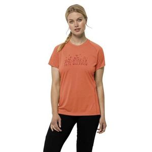 Jack Wolfskin Morobbia T-shirt voor dames, Guava, S
