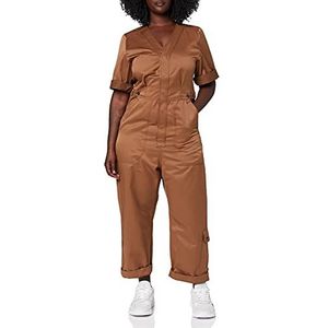 G-STAR Raw Jumpsuit voor dames, V-hals, korte mouwen, bruin (Medium Clay D20063-c657-c627), XS