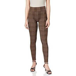 HEART and SOUL Dameslegging Houndstooth Collectie | Sportkleding voor dames | Sportlegging voor dames | Made in Italy | Naadloos | HS Sportswear | Kleur Zwart/Wit | Maat XS/S, Bruin/Zwart, M/L