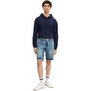 TOM TAILOR Denim Uomini Loose fit bermuda jeansshort 1032259, 10118 - Used Light Stone Blue Denim, M