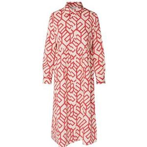 Seidensticker Damesjurk met lange mouwen, regular fit, koraalrood, 50 Grote maten