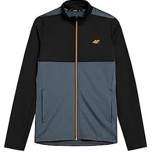 4F Men's Functioneel sweatshirt BLMF012 Jeans, Deep Black, L voor heren, Diepzwart, L