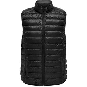 ONLY & SONS Onsgavin Life Light Quilted Zip Vest Otw, zwart, M