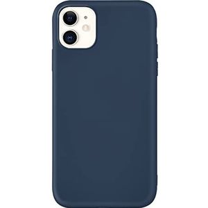 FEFLO iPhone 11 hoesje, valbescherming, antislip, zacht mat TPU plastic, ultradun telefoonhoesje (marineblauw)