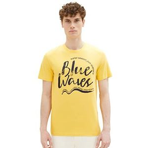 TOM TAILOR Heren 1036320 T-shirt, 16719-Corn Yellow, L, 16719 - Corn Yellow, L