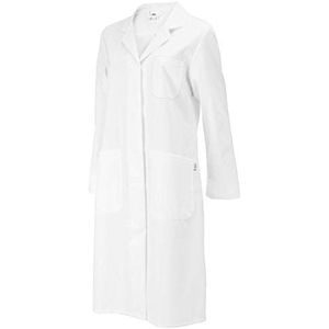 BP 1108-315-21-40n mantel voor vrouwen, lange mouwen, kraag met omslag, 230,00 g/m² puur katoen, wit, 40n