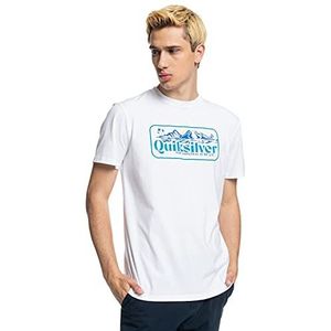 Quiksilver™ Mountain Script T-shirt voor heren, maat L, wit